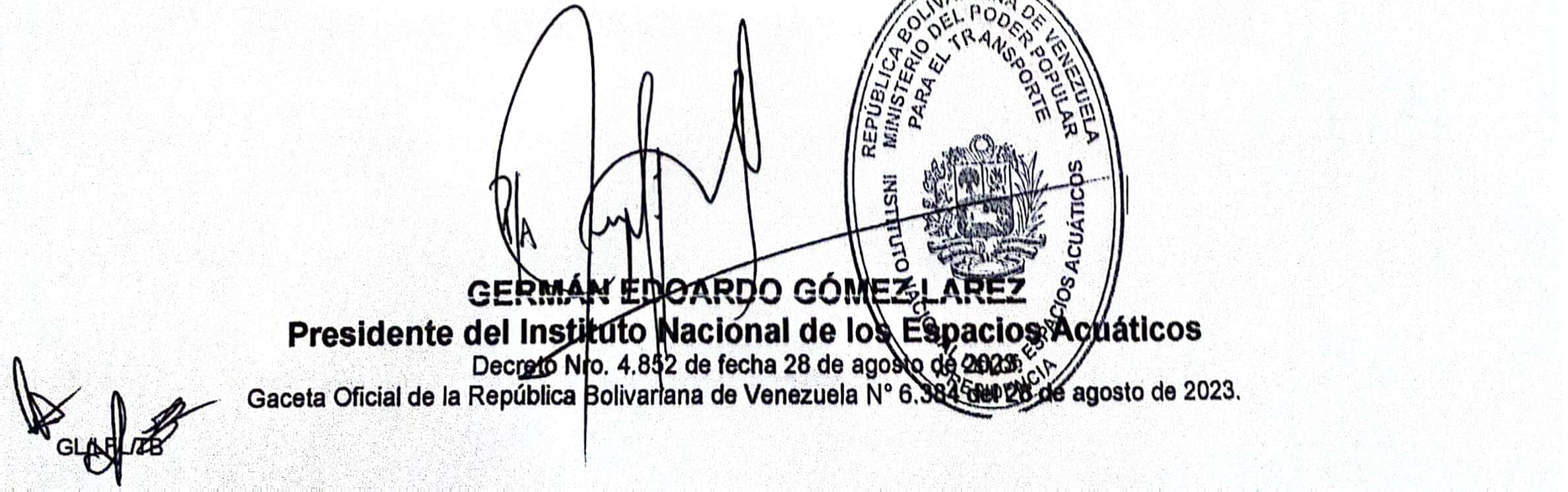 Firma y sello oficial
