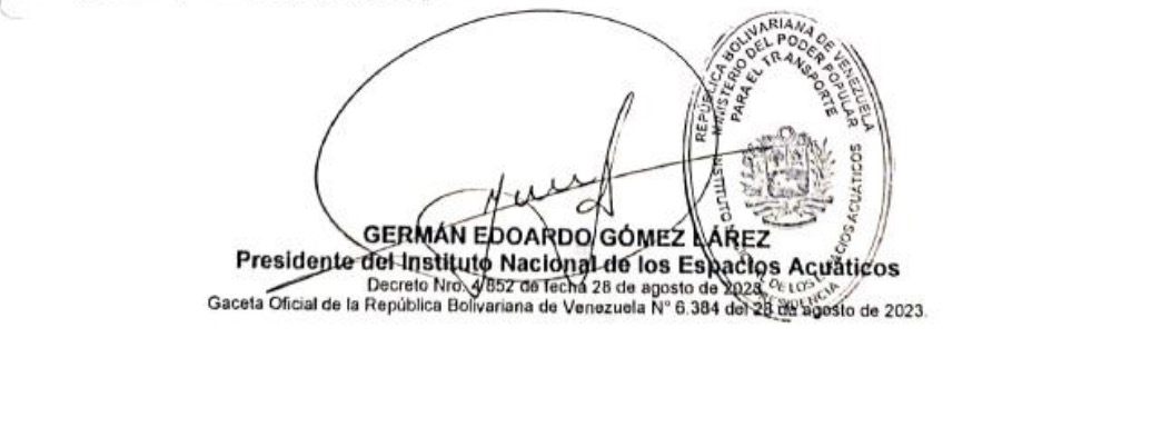 Firma y sello oficial