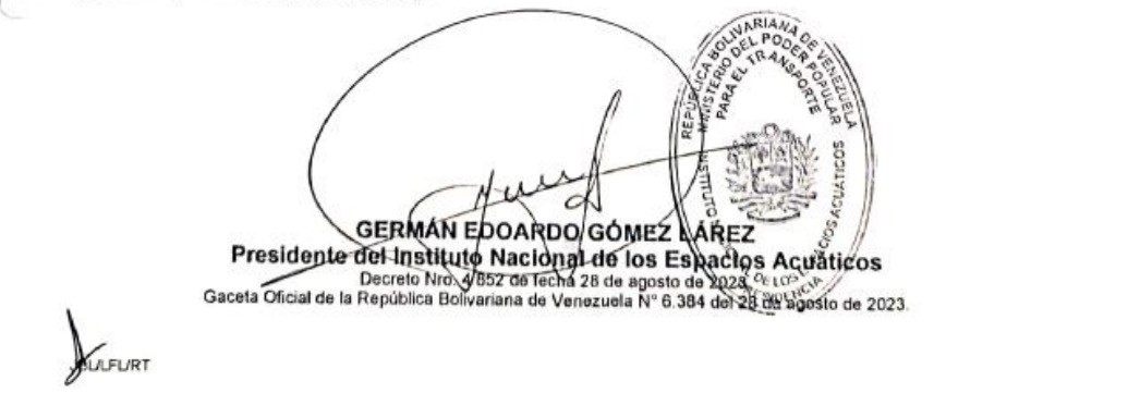 Firma y sello oficial