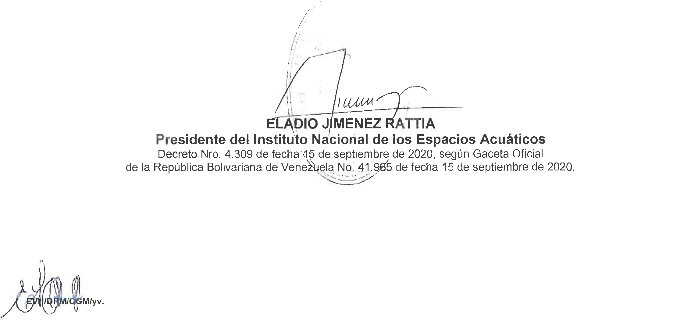 Signature and Official Stamp Director Jimenez